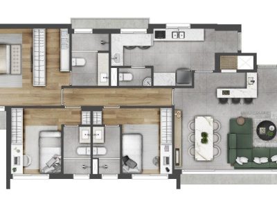 Apartamento à venda com 116m², 3 quartos, 3 suítes, 2 vagas no bairro Santa Cecília em Porto Alegre - Foto 13