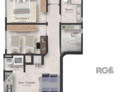 Apartamento à venda com 110m², 3 quartos, 2 suítes, 1 vaga no bairro Navegantes em Capão da Canoa - Foto 3