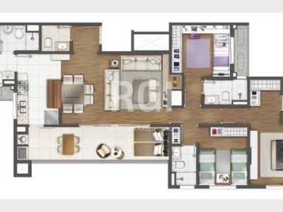 Apartamento à venda com 127m², 3 quartos, 3 suítes, 2 vagas no bairro Jardim do Salso em Porto Alegre - Foto 5