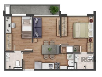 Apartamento à venda com 51m², 2 quartos, 2 suítes no bairro Petrópolis em Porto Alegre - Foto 5