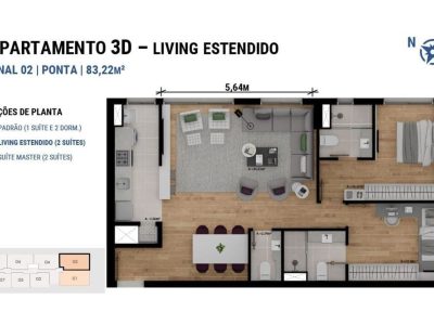 Apartamento à venda com 82m², 3 quartos, 1 suíte, 2 vagas no bairro Passo d'Areia em Porto Alegre - Foto 11