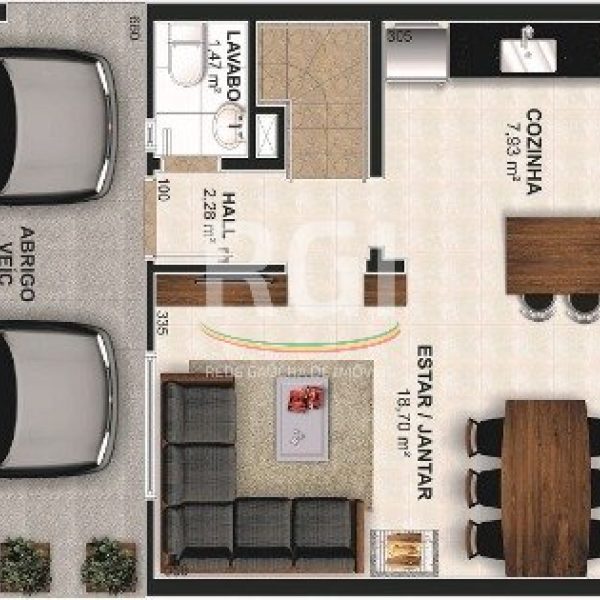 Casa Condominio à venda com 133m², 4 quartos, 2 suítes, 2 vagas no bairro Tristeza em Porto Alegre - Foto 1